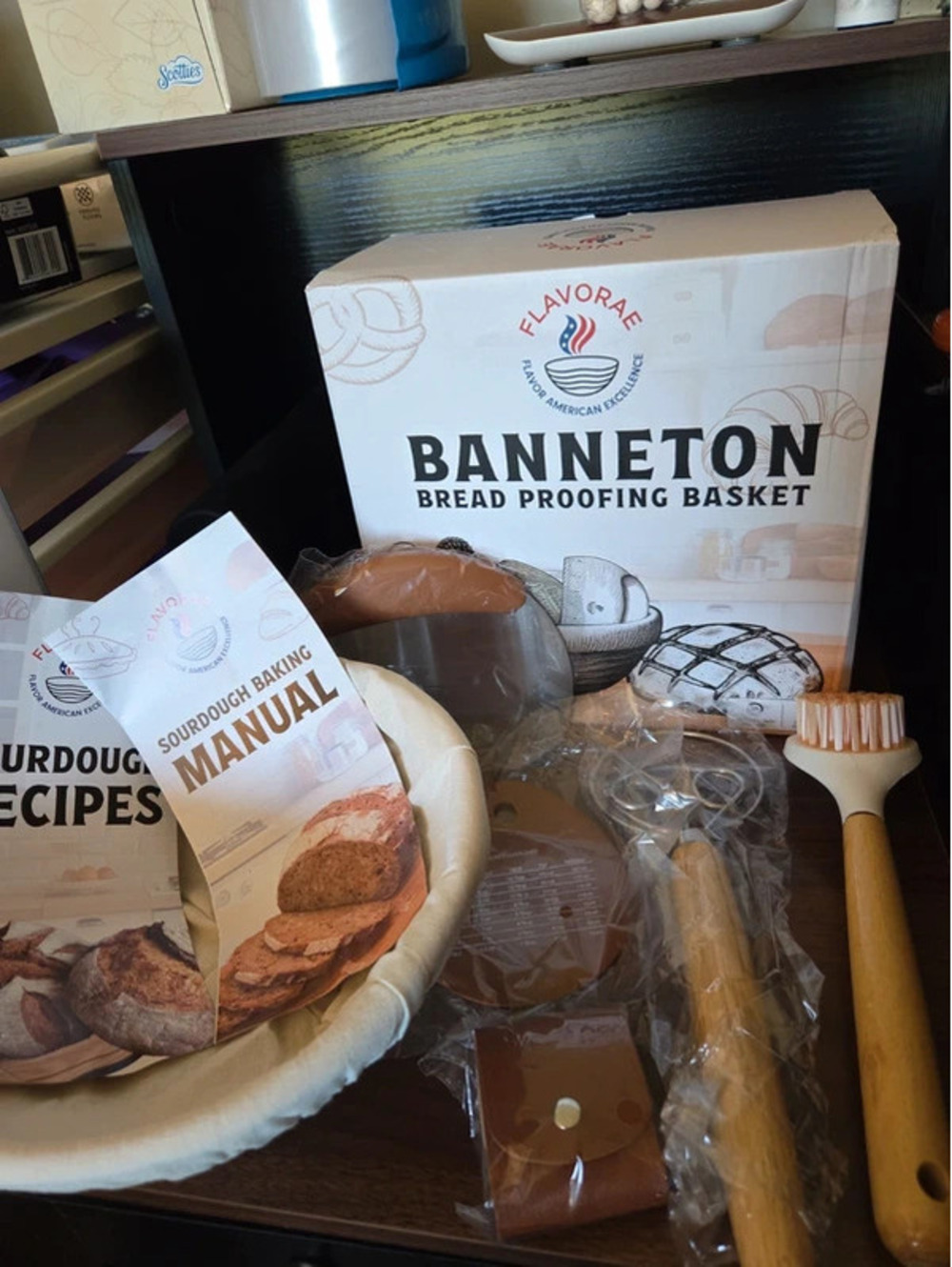 Banneton Bread Proofing Basket Gift Set Sourdough